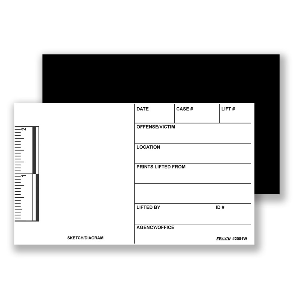 Black Latent Print Backing Cards