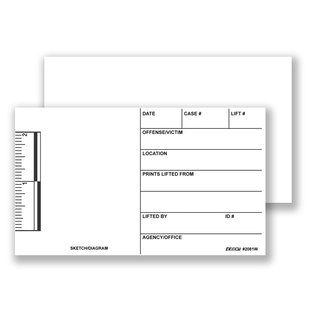 Latent Print Backing Cards