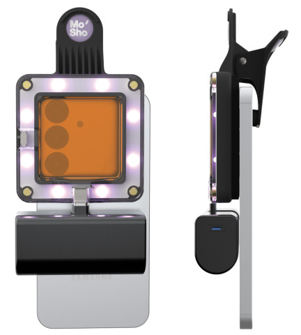 Mo-Sho ALS clips to any smartphone or tablet