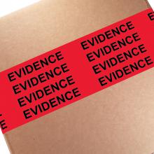 4" Evidence Sealing Tape - Red/Black