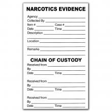 Narcotics Seizure Evidence Labels