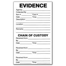 100 - 3½" x 6" Evidence Labels
