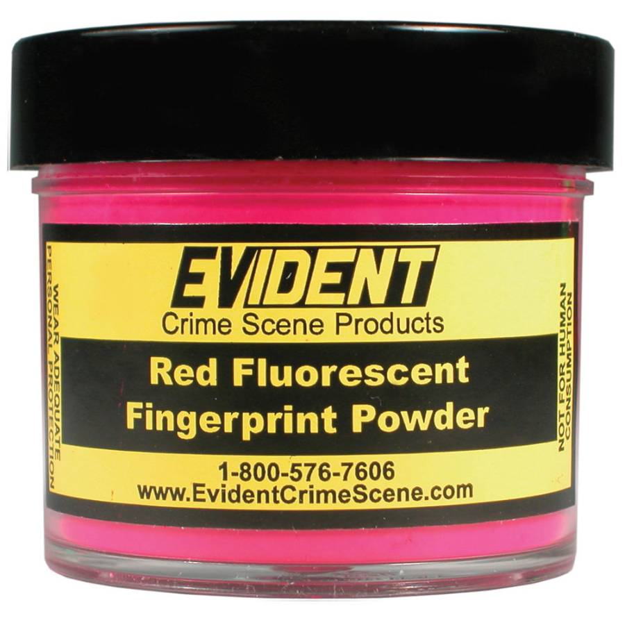 Red Fluorescent Fingerprint Powder - 2 oz. wide
