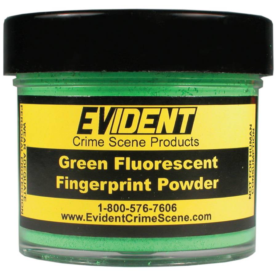 Green Fluorescent Fingerprint Powder - 2 oz. wide