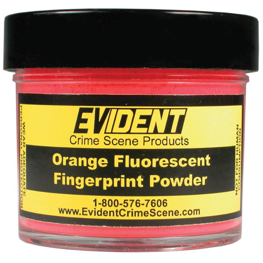 Orange Fluorescent Fingerprint Powder - 2 oz. wide