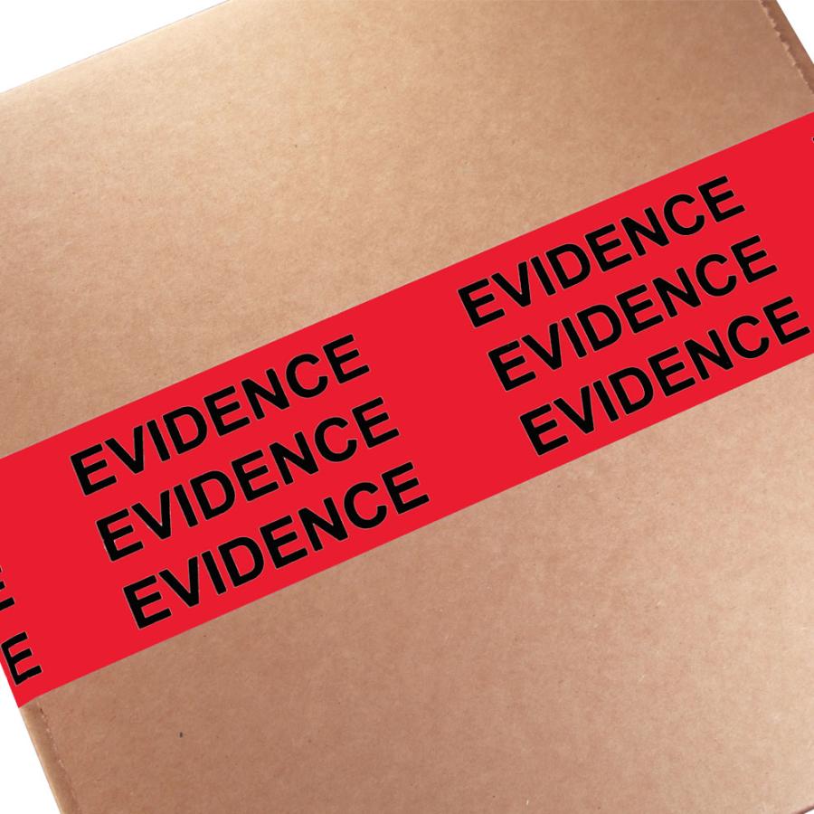 3" Evidence Sealing Tape - Red/Black