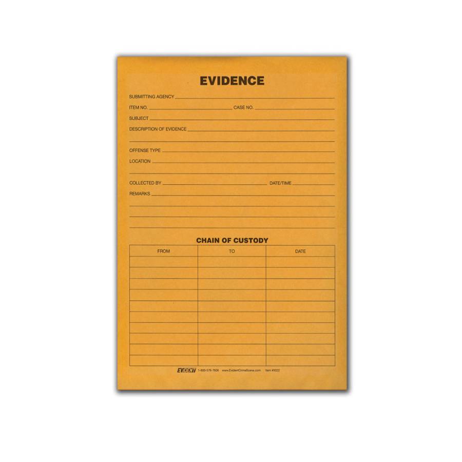 100 - 6" x 9" Evidence Envelopes