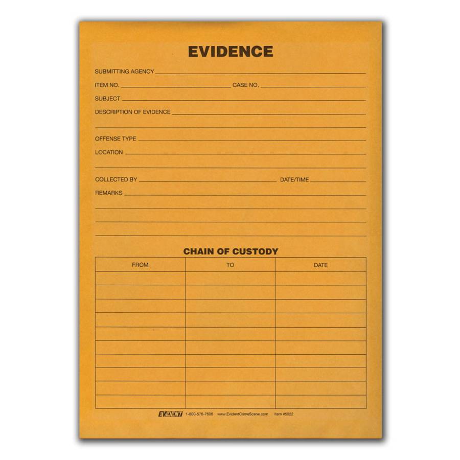 500 - 9" x 12" Evidence Envelopes