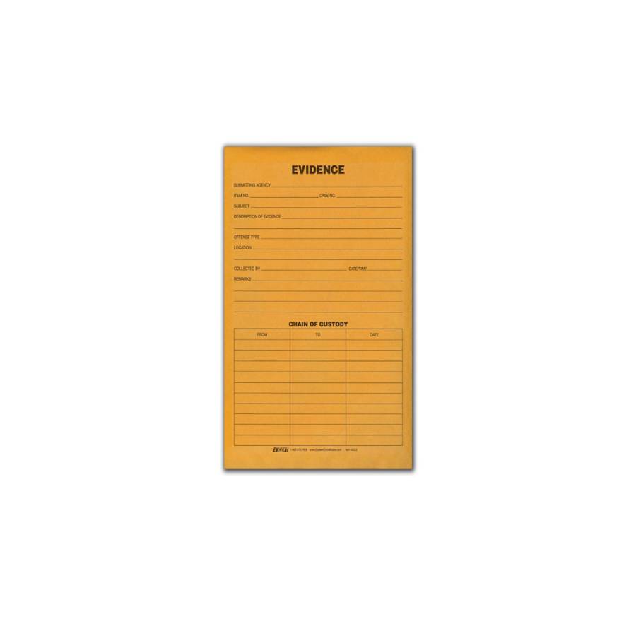 100 - 3½" x 6½" Evidence Envelopes