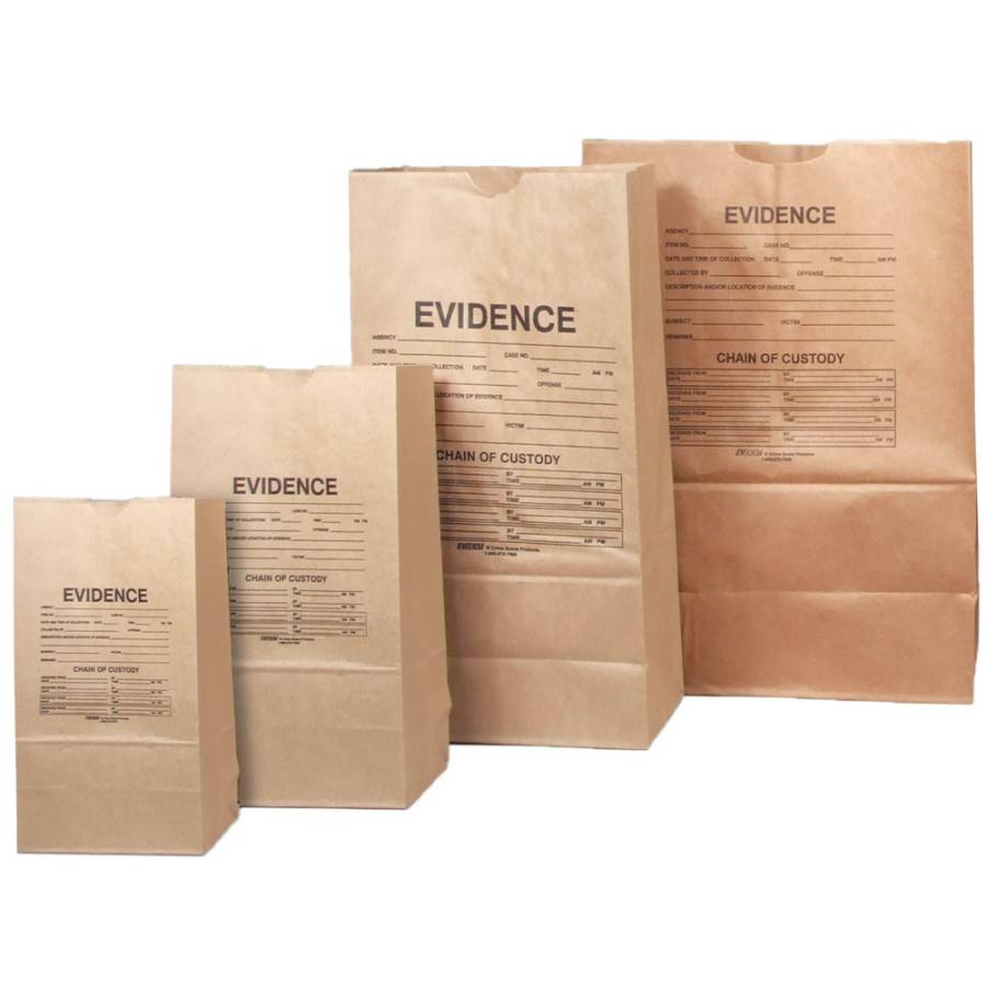 100 - Medium Paper Evidence Bags