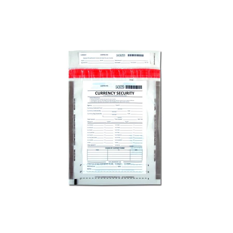 500 - 9½" x 12" Currency Security Bags w/ ActiSeal™