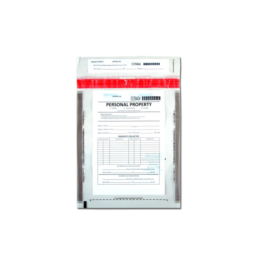 100 - 9½" x 12" Personal Property Security Bags w/ ActiSeal™