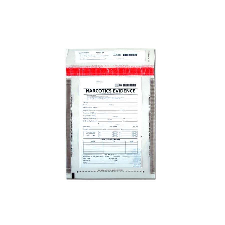 100 - 9½" x 12" Narcotics Security Bags w/ ActiSeal™