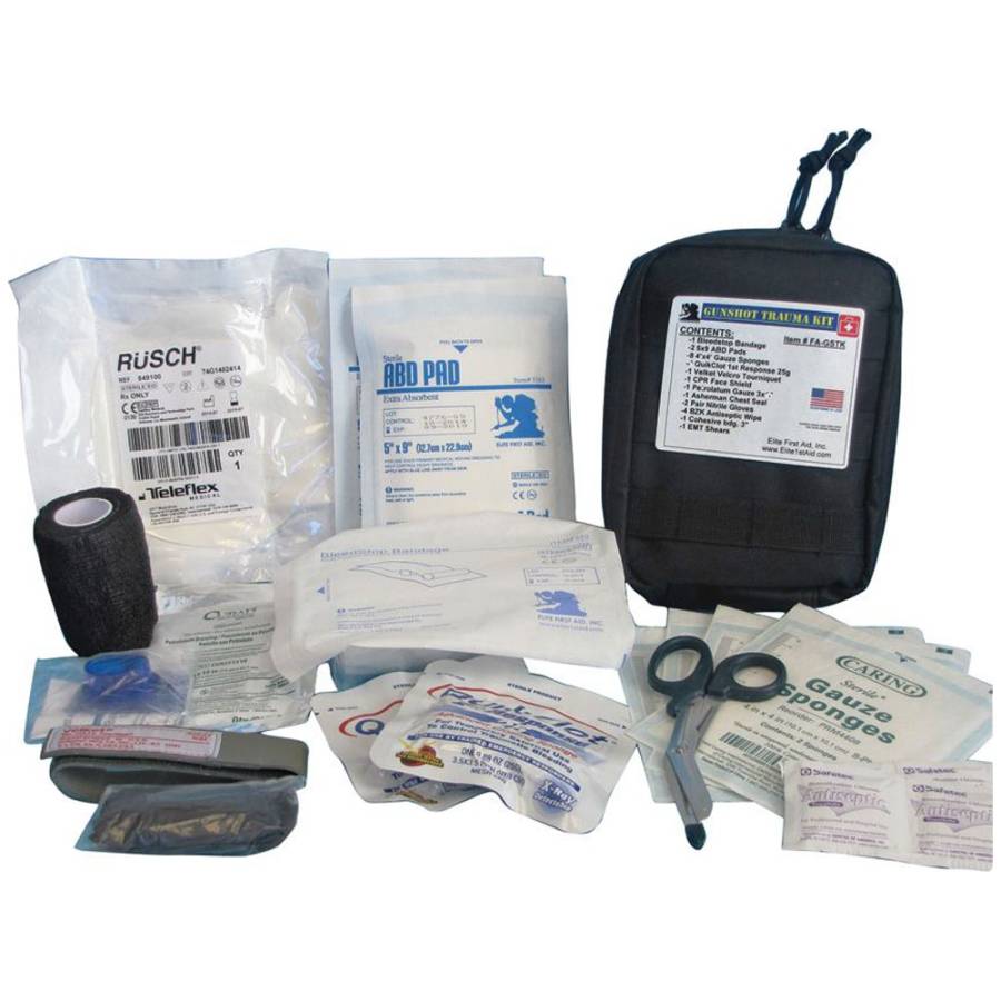 Gunshot Trauma First Aid Kit - Black