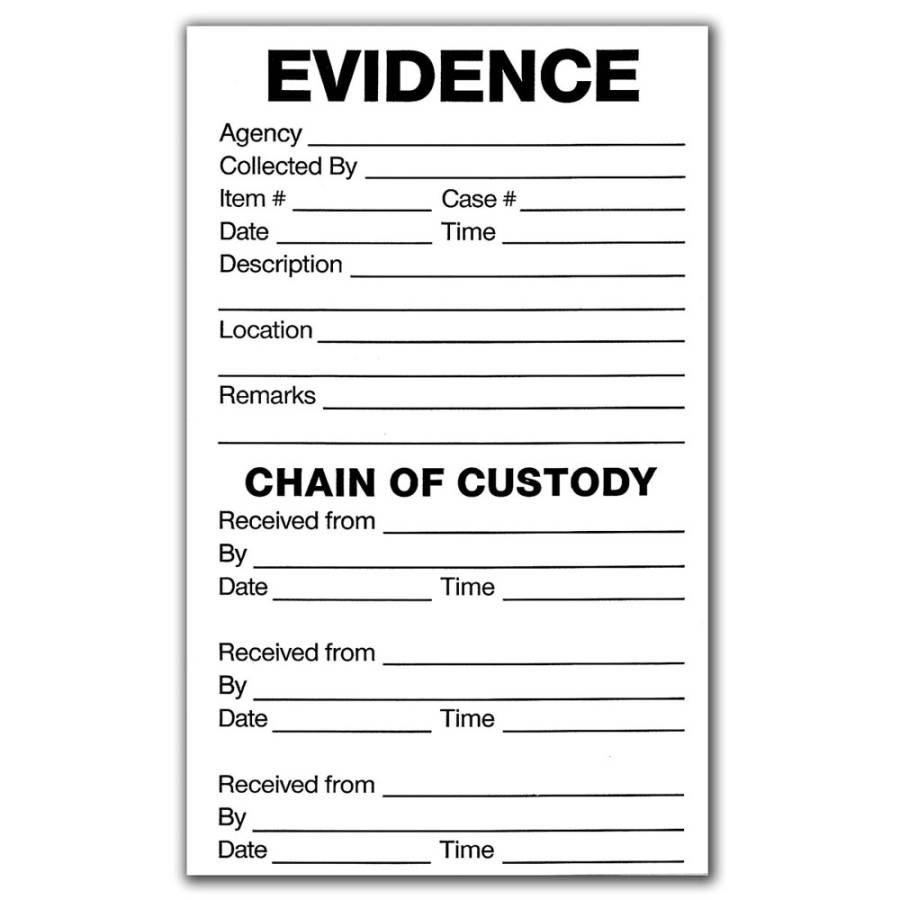100 - 3½" x 6" Evidence Labels